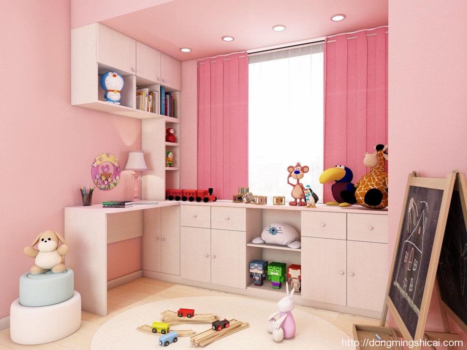 现代简约风格无醛家居生活打造粉红色的少女系儿童房